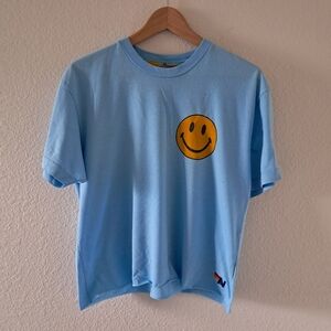 Aviator Nation Smiley Face Never Stop Chasing Rainbows T Shirt